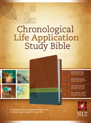 NLT Chronological Life Application Study Bible, TuTone (LeatherLike, Brown/Green/Dark Teal)