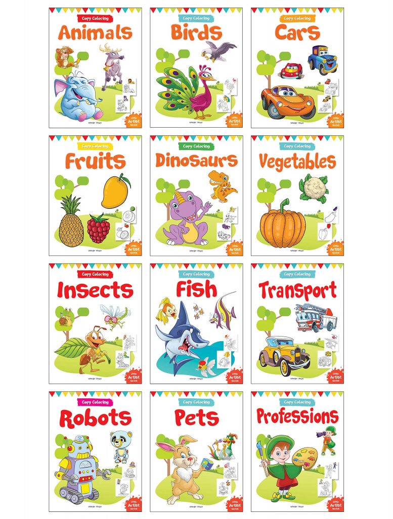 Colouring Books for kids (Pack of 12 Books for Children )