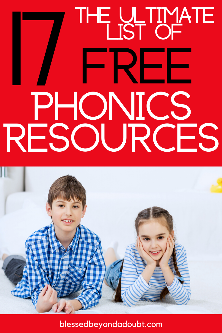 Here's a list of 17 free phonics online resources. Phonics doesn't have to break the bank. #phonicsactivities #phonicsworksheets #phonicsgames 