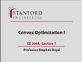 Convex Optimization I Course