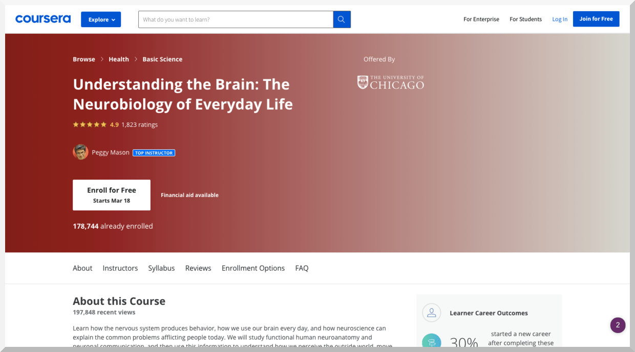 Understanding the Brain- The Neurobiology of Everyday Life – Coursera