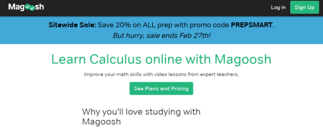 magoosh learn calculus lessons online