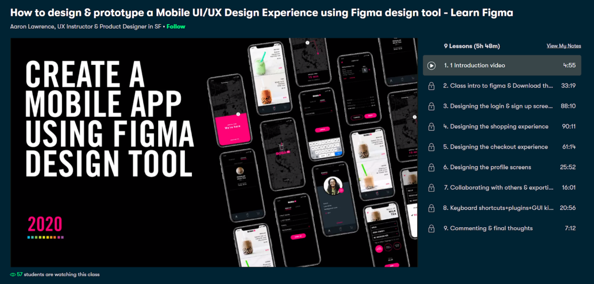 figma tutorials courses mobile ui ux